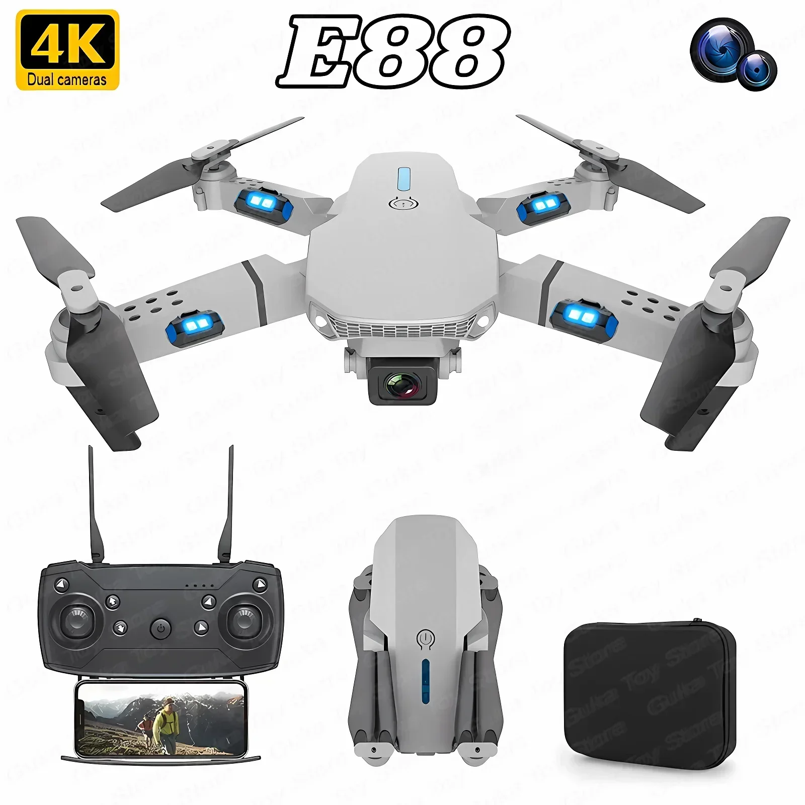 Drone Rc Fpv Pro - E88 pro wifi fpv drone grande