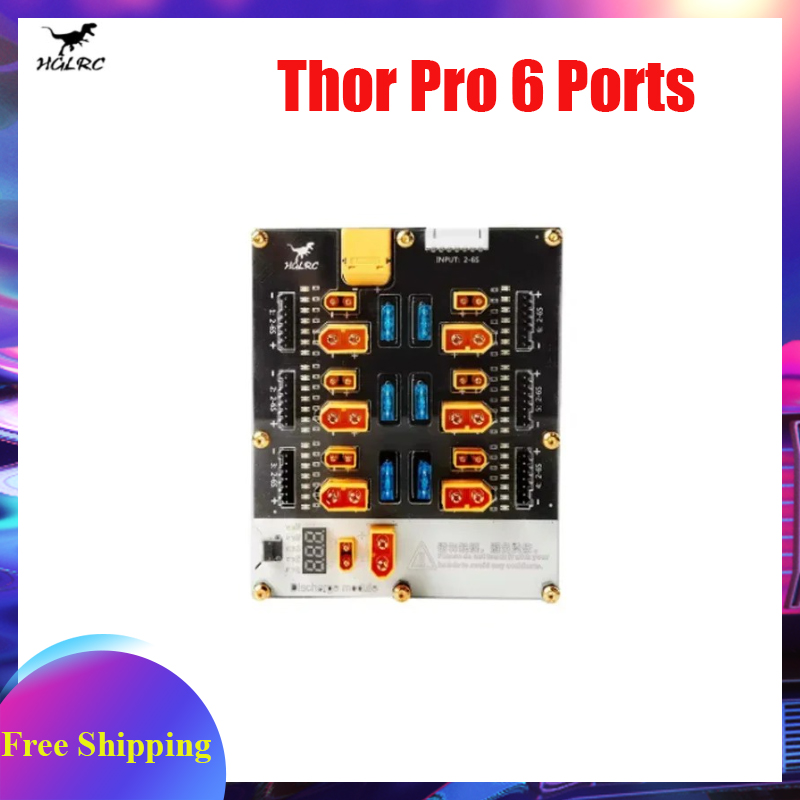 Lipo Parallel Charging Board - Placa Carregadora de Baterias HGLRC Thor