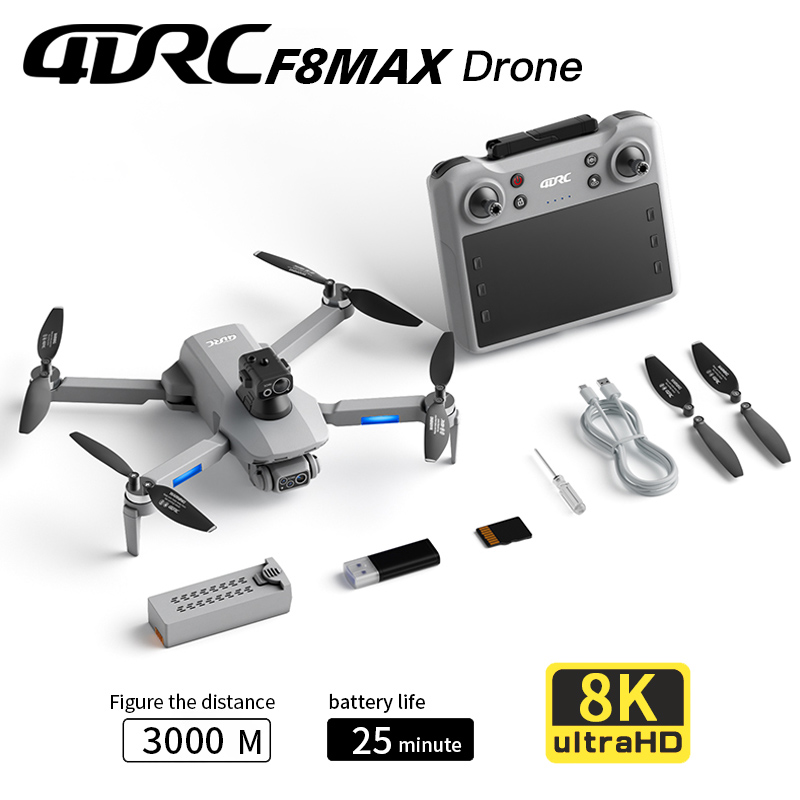 Drone Rc Fpv Pro - F8 max gps drone profissional 8k