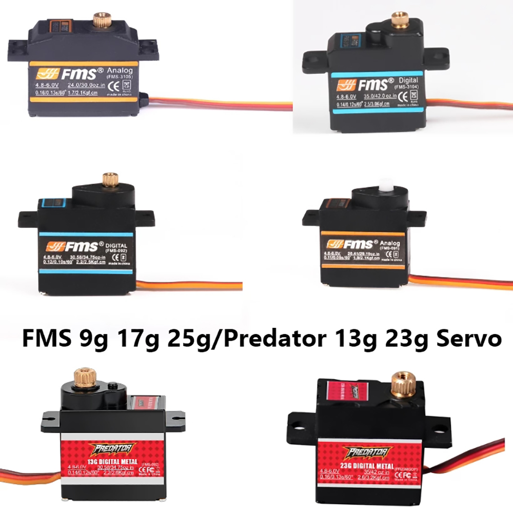 Drone Avion Rc - Fms servo 9g 17g 25g 13g