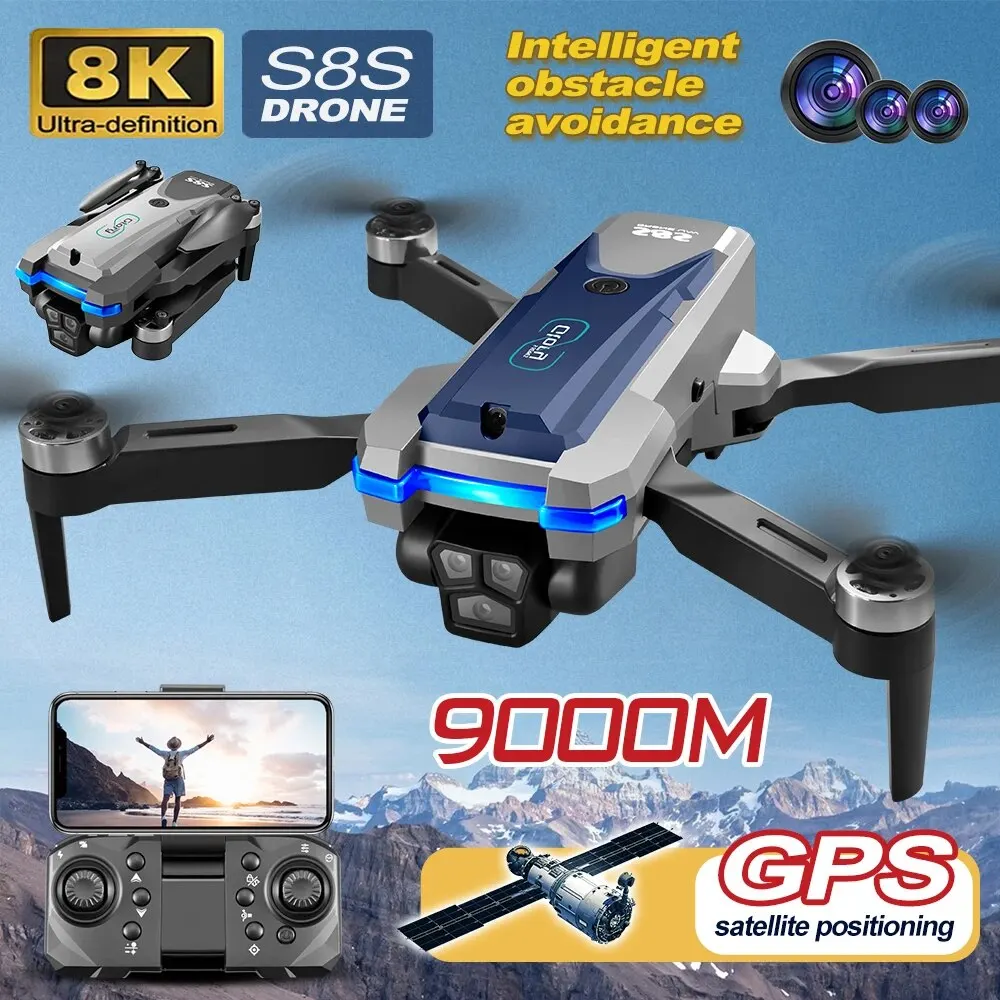 Drone Rc Plegable - Dobrável RC S8S GPS Drone, 5G