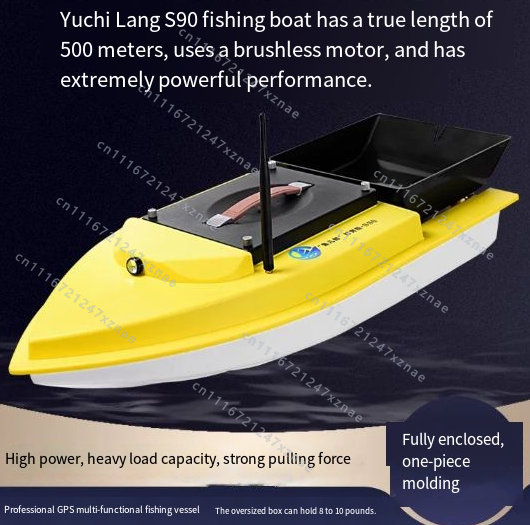 Barco de Pesca RC S90 12V com  - Rc Boat Brushless Motor avaliação e preço