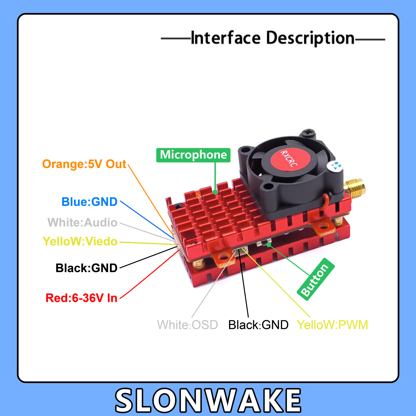 SLONWAKE 5.8G 2W VTX FPV 1800T - Drone Rc Plegable avaliação e preço
