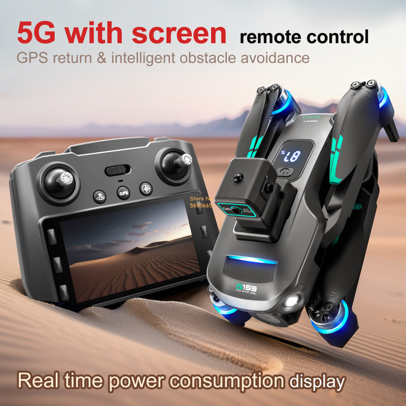 8k câmera dupla 5g wifi fpv co - Drone Rc Plegable avaliação e preço