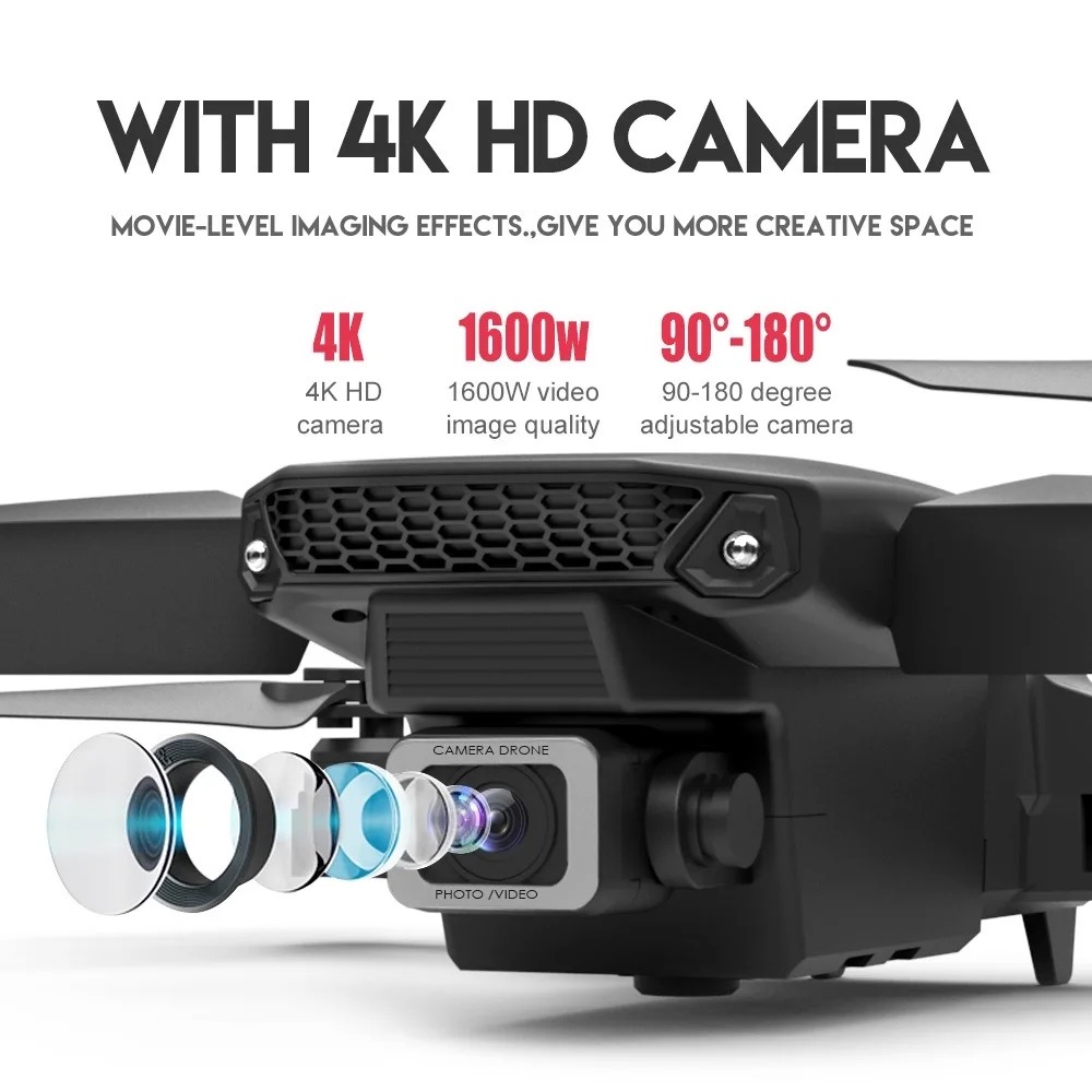 Drone RC Novo E88Pro 4K Profis - Drone Rc Fpv Pro avaliação e preço