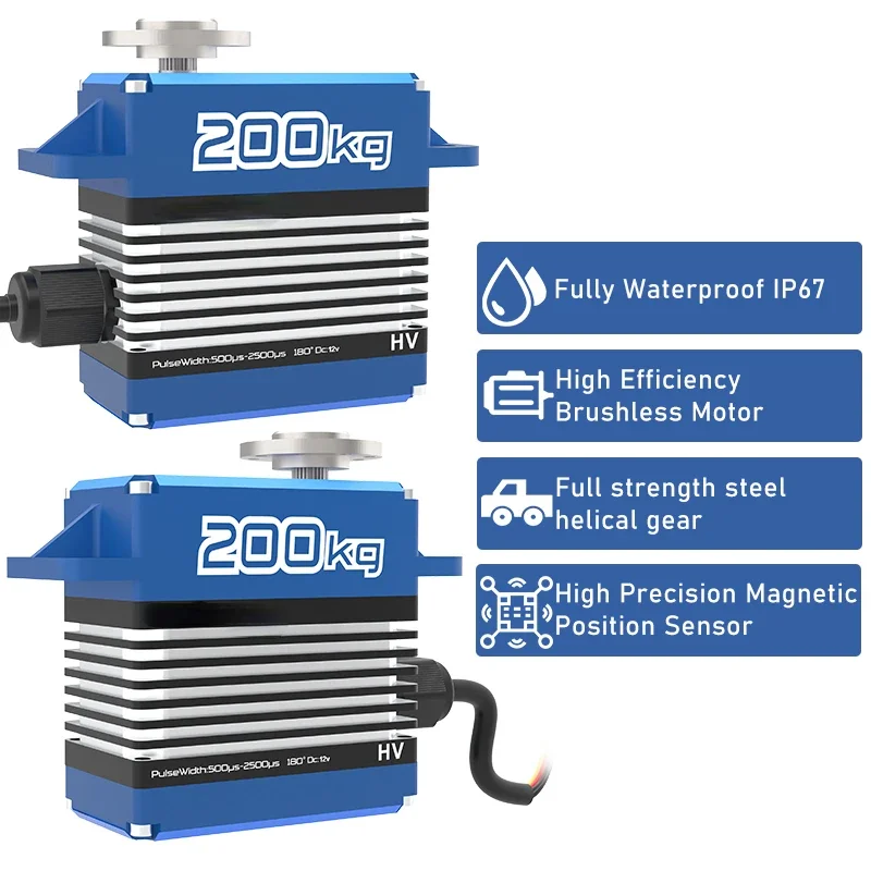 Servo sem escova de 200kg, 12v - Drone And Car avaliação e preço