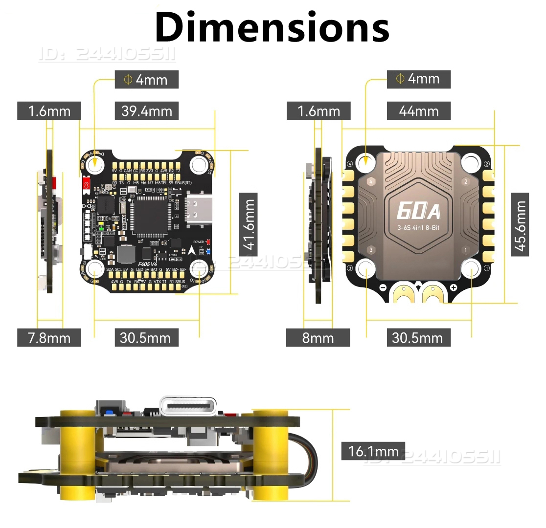 Controlador de vôo f405 v4 fc  - Drone Rc V4 avaliação e preço